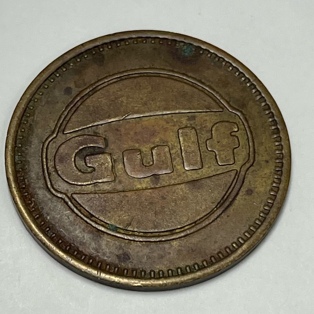 VTG Gulf Mobile Car Wash Token Coin Gas petrol memorabilia